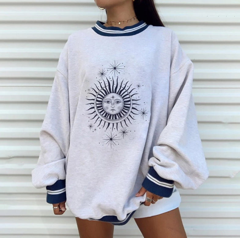 Round Neck Loose Long Sleeve Sweaters