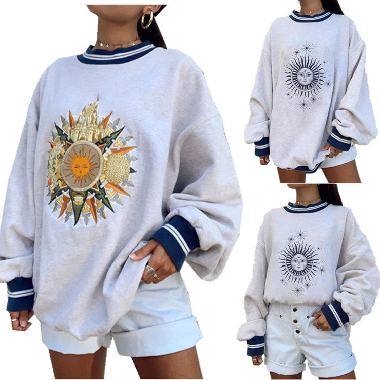 Round Neck Loose Long Sleeve Sweaters