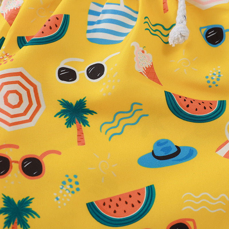 Pantalones de natación de playa con estampado de dibujos animados