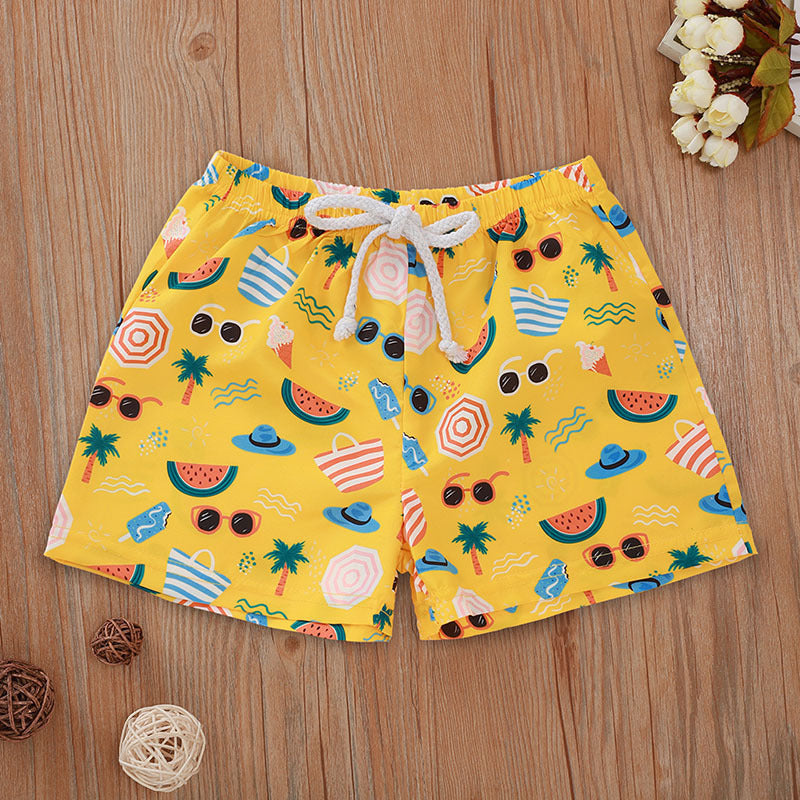 Pantalones de natación de playa con estampado de dibujos animados