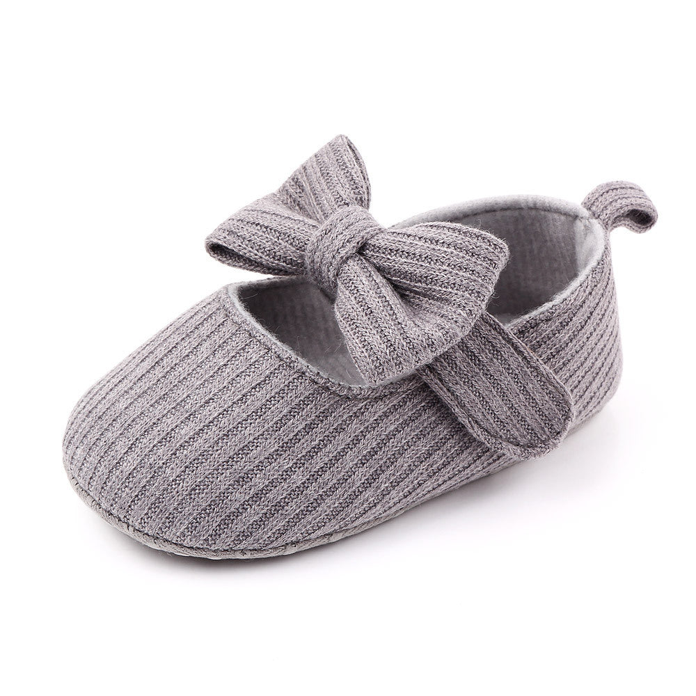 Bowknot Woolen Knit Baby Shoes