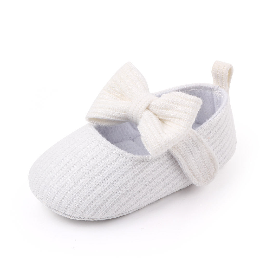 Bowknot Woolen Knit Baby Shoes