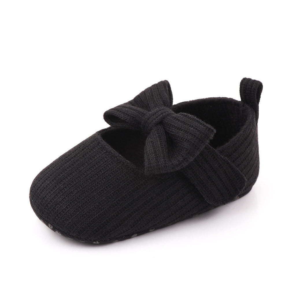 Bowknot Woolen Knit Baby Shoes