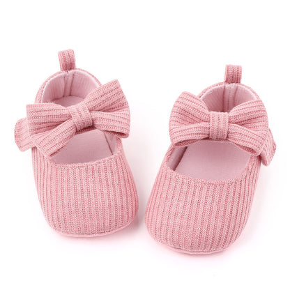 Bowknot Woolen Knit Baby Shoes