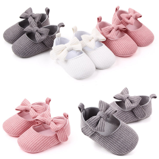 Bowknot Woolen Knit Baby Shoes