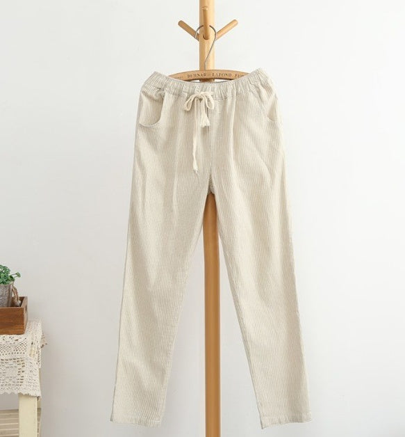 Spring and summer harem pants with elastic waist