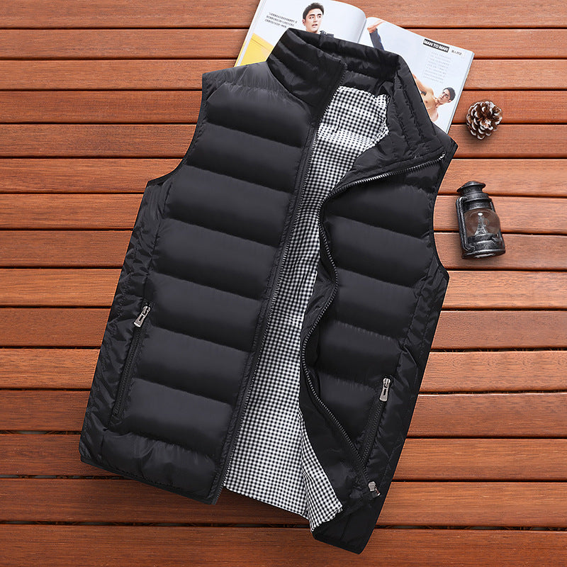 Bodywarmer aus Seide und Baumwolle mit karierter Innenseite