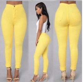 Thin waist stretch pencil pants