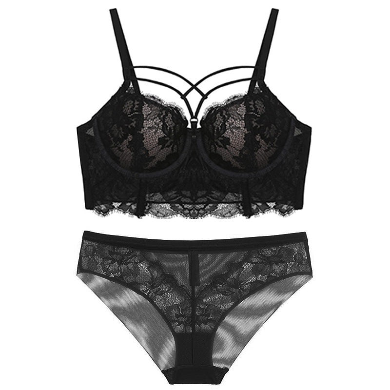 Lingerie Lace Set With Underwire Bra