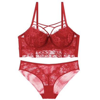 Lingerie Lace Set With Underwire Bra