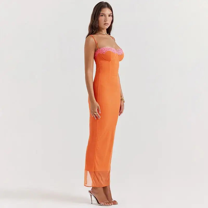 Bodycon Maxi Dress Women Robes