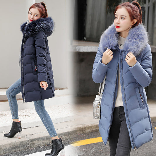 Fur collar down jacket