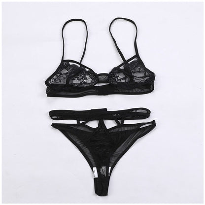 Split Two-piece Suit Hollow Out Sexy Lingerie