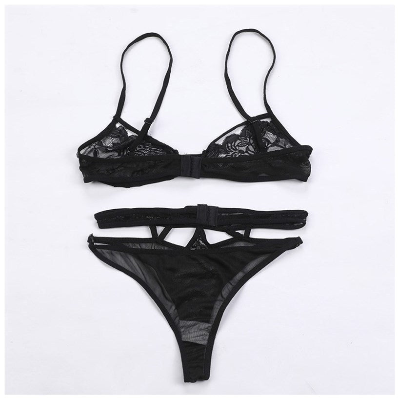 Split Two-piece Suit Hollow Out Sexy Lingerie