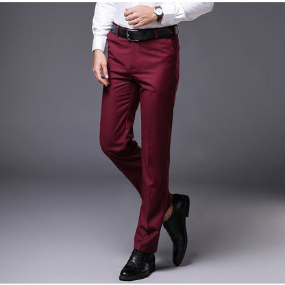 Slim straight business trousers