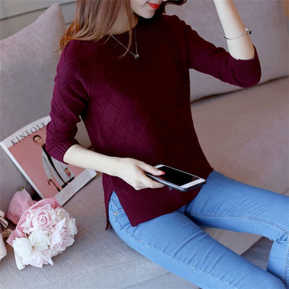 Loose Sweaters Solid Color