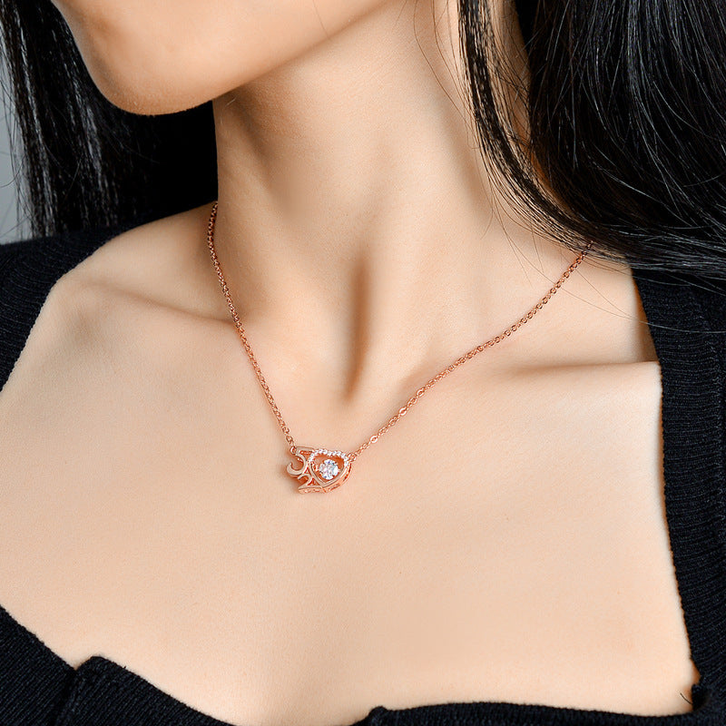 Pulsatile Heart Moissanite Necklaces