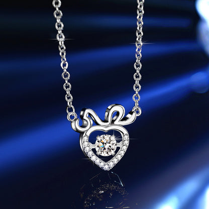 Pulsatile Heart Moissanite Necklaces