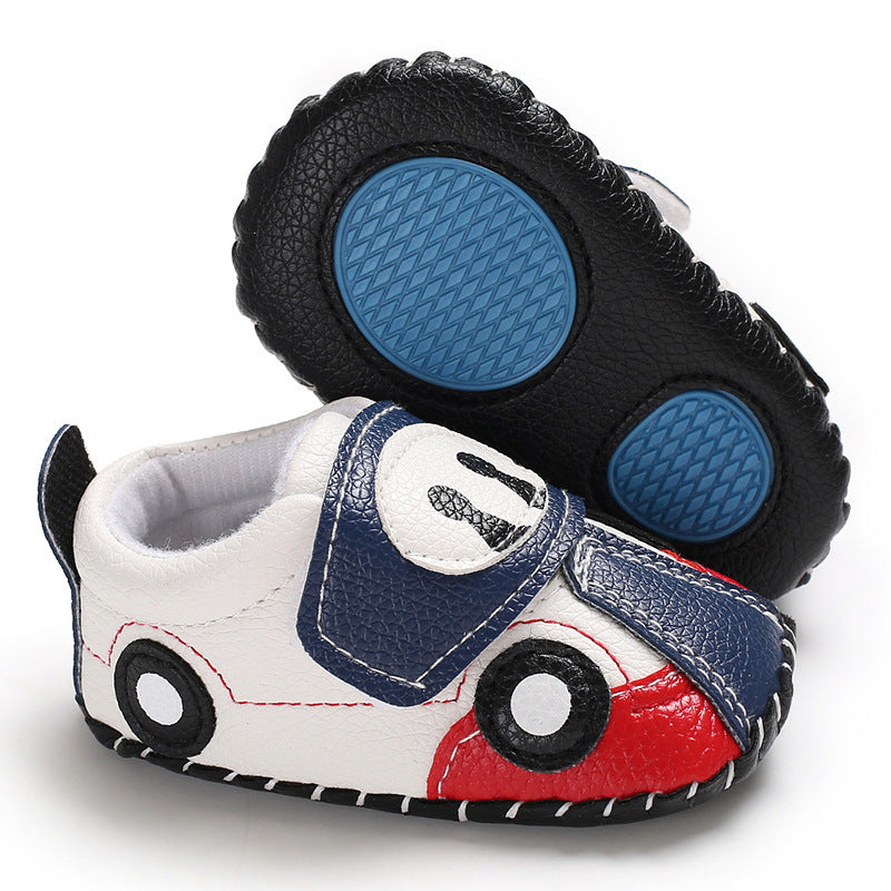 Male and female baby shoes rubber sole