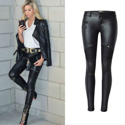 Leather ladies pants