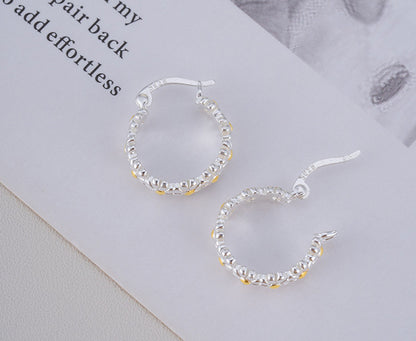 Silver Little Daisy Earrings