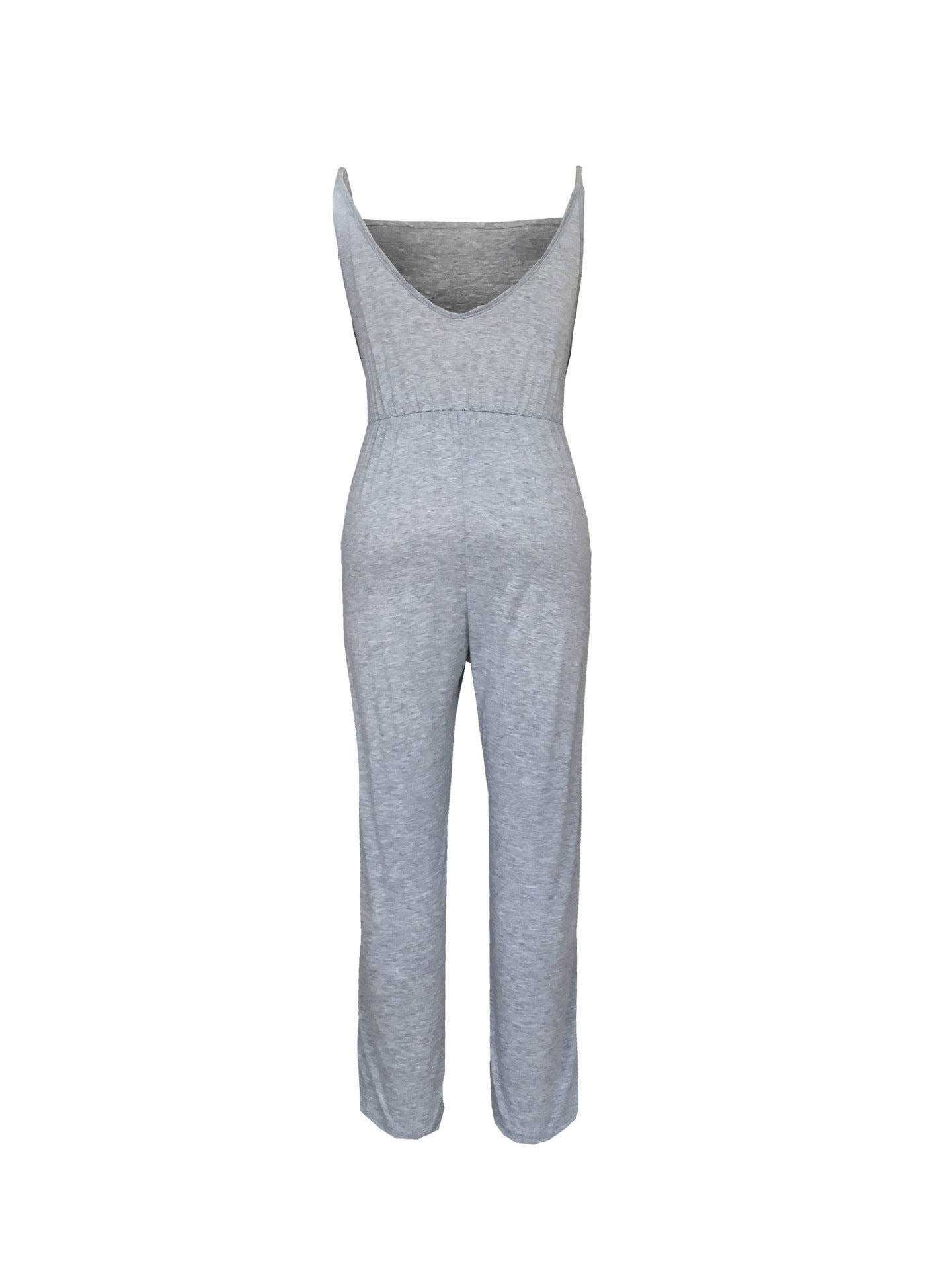 Lässiger rückenfreier Sling-Jumpsuit mit Schnürung