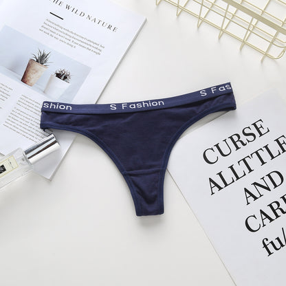 Women's cotton thong panties