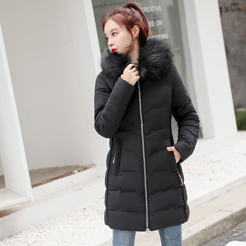 Fur collar down jacket