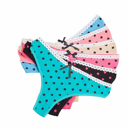 Printed women's thong 6pcs