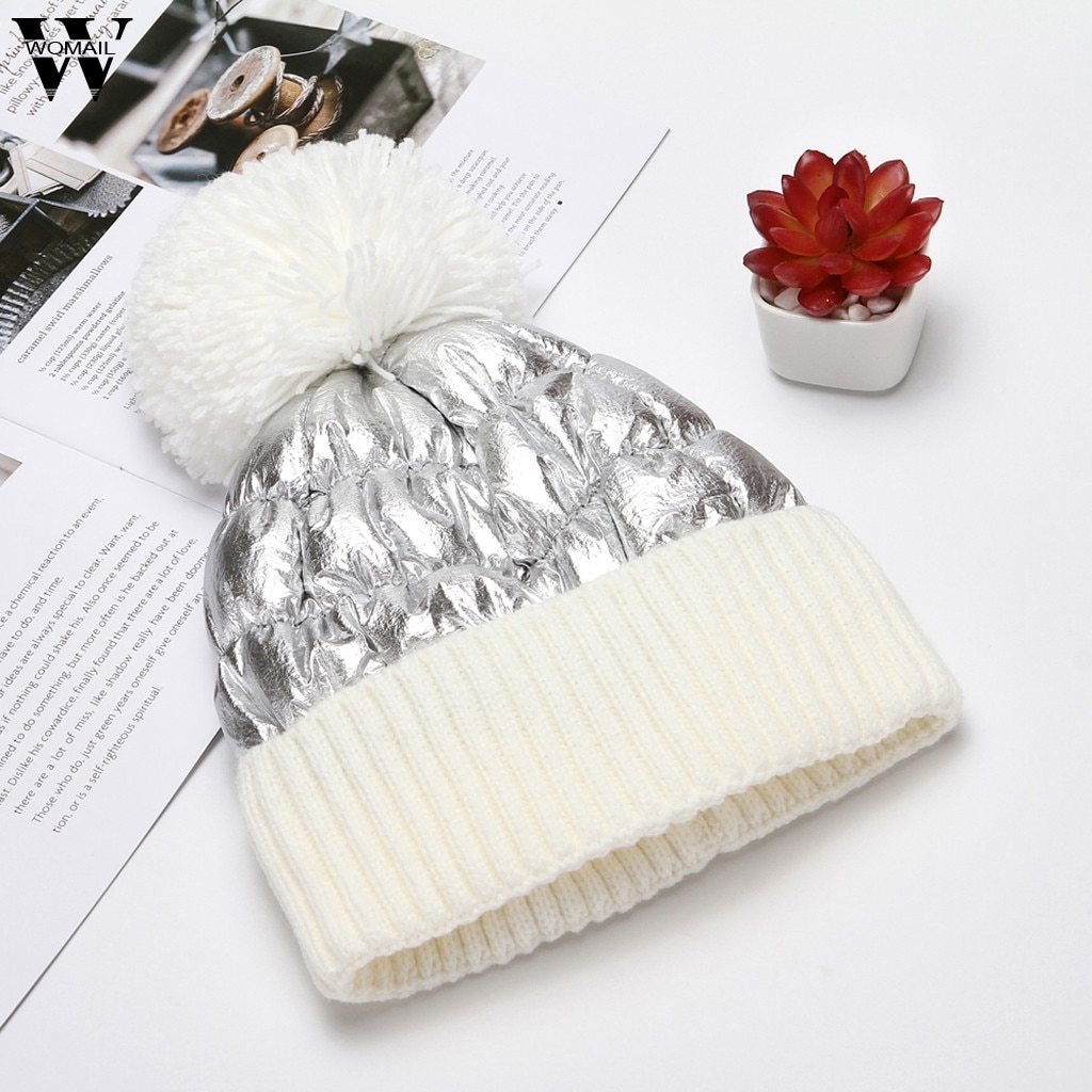 Hat Women's Hat Natural Raccoon Fur Pompon Hat