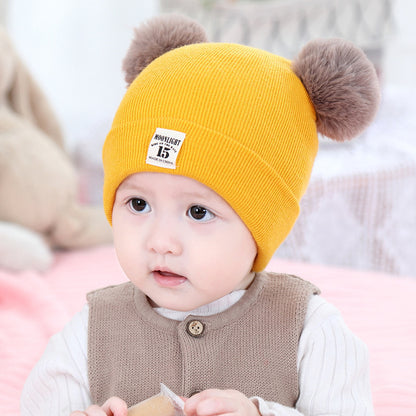 New Baby Cute Solid Color Pullover Knitted Hat