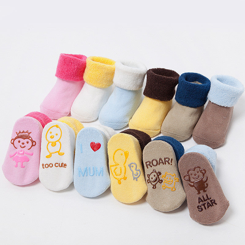 Children's Socks Cartoon Men And Women Baby Floor Socks Glue Non-slip Cotton Socks