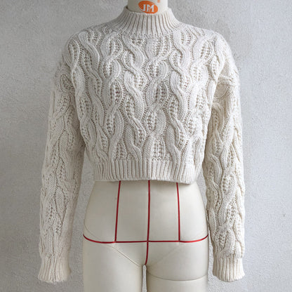 Round Neck Long Sleeve Knitted Sweaters