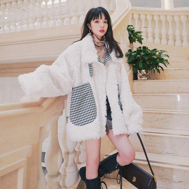 Thick Fur Lamb Plush Jacket