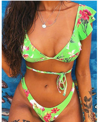 Swimsuit Split Printed Bikinis