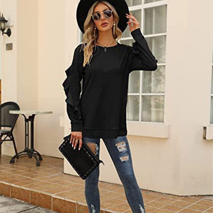 Pleated Long Sleeve Sweaters