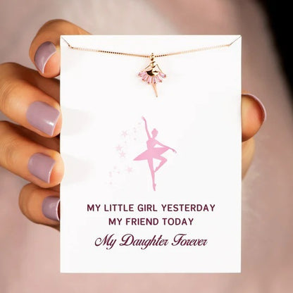 Rose Gold Ballet Girl Necklaces