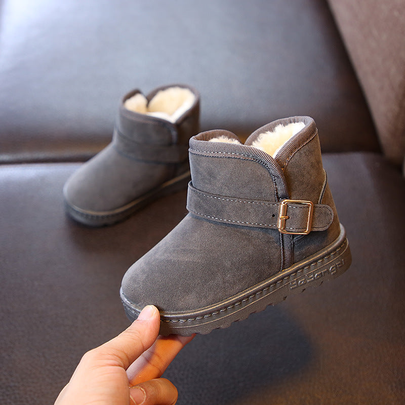 Plush Thickening Warm And Non-slip Boys' Cotton Boots