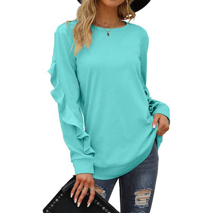 Pleated Long Sleeve Sweaters