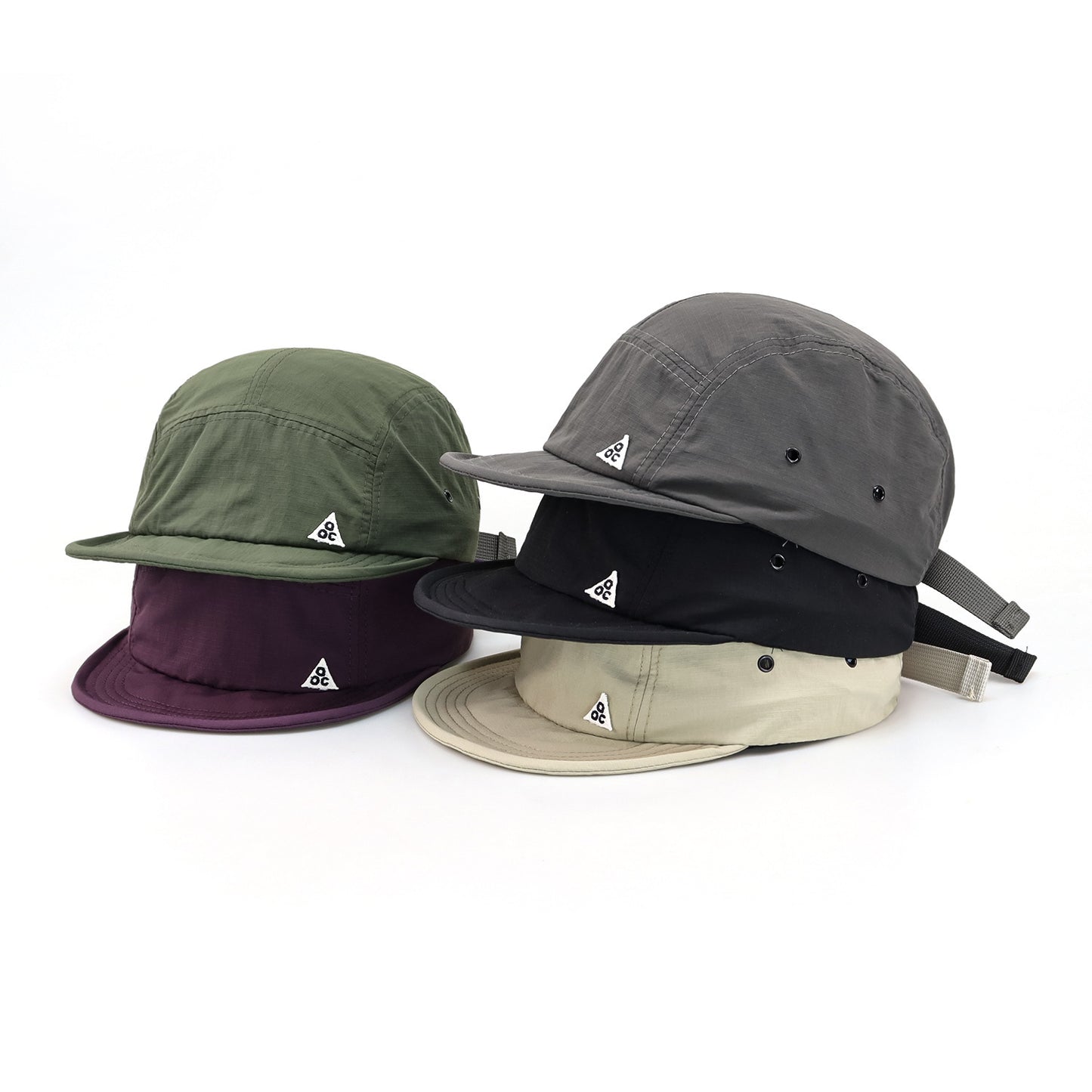 Short Brim Embroidered Peaked Caps