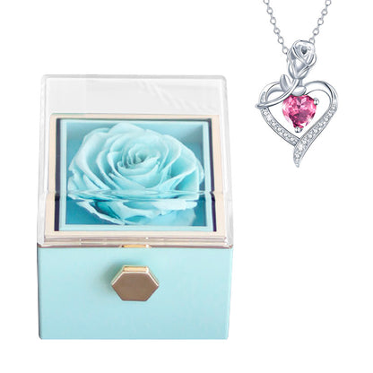 Rose Jewelry Box with Necklaces