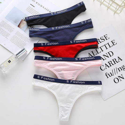 Women's cotton thong panties