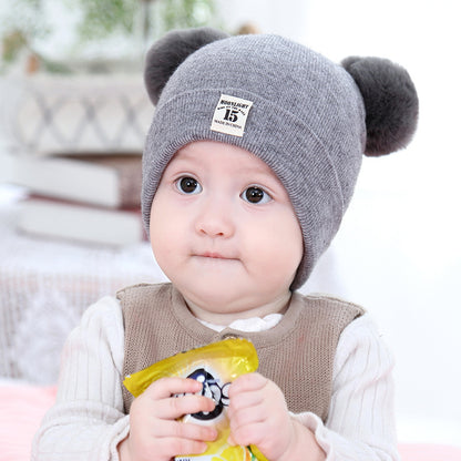 New Baby Cute Solid Color Pullover Knitted Hat