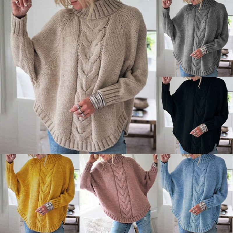 Loose bat sleeve sweaters