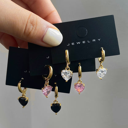 Love Design Zircon Earrings