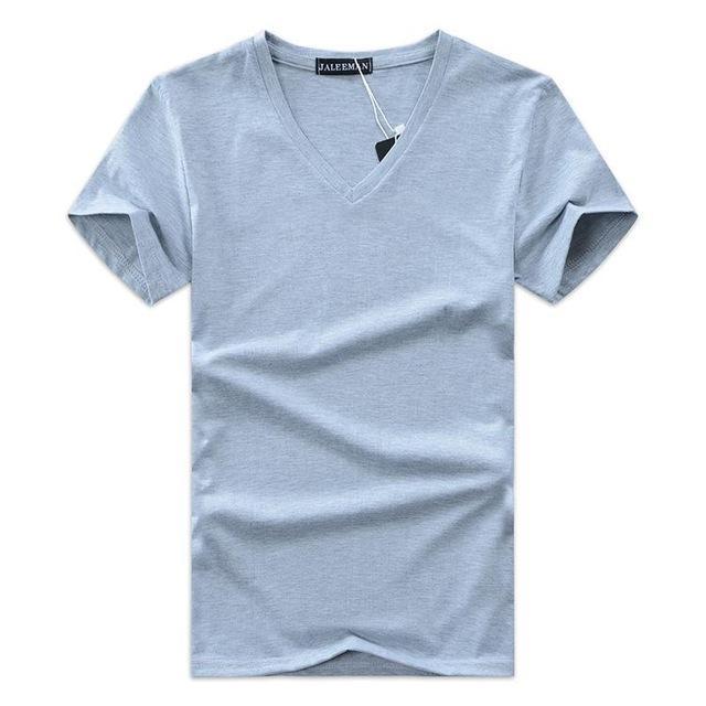 V Neck Cotton Short Sleeve T-Shirts