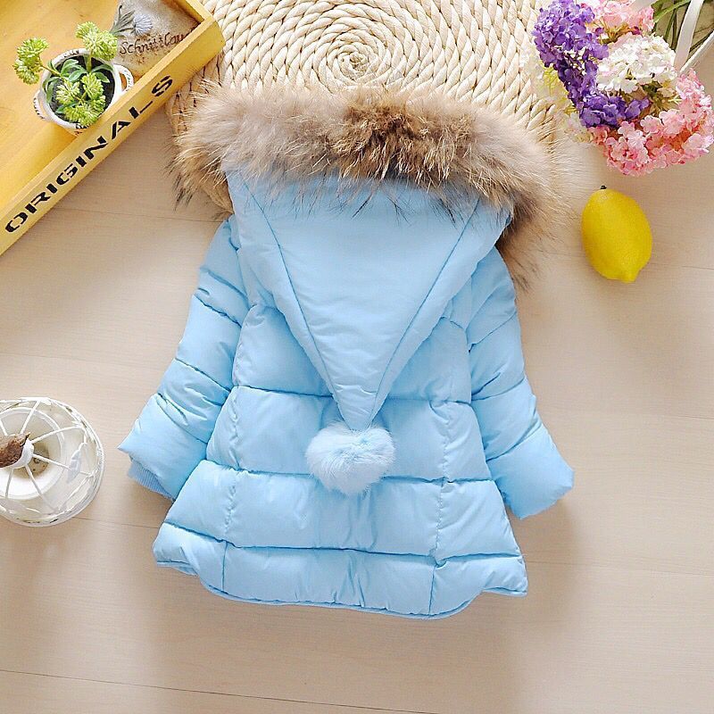 Baby girl's hand-stuffed cotton coats