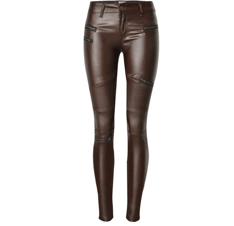 Leather ladies pants