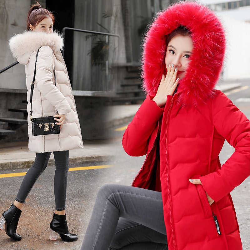 Fur collar down jacket