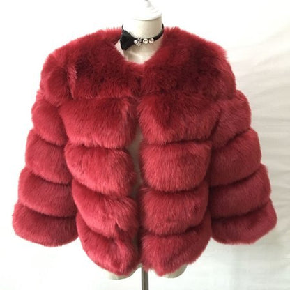 Mink fur coats elegant thick and warm